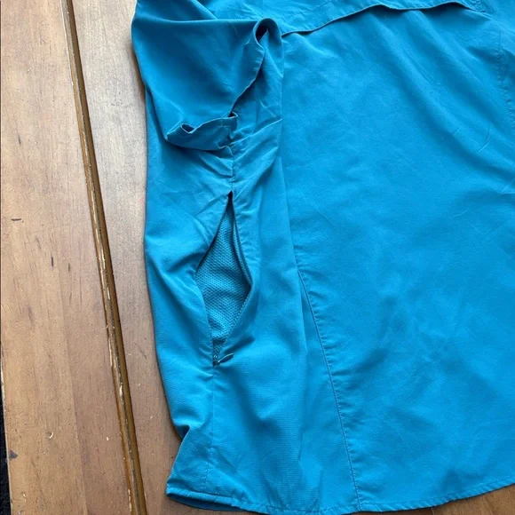 REI Tactel Nylon Turquoise Women's Short Sleeve Hiking Shirt Size 1X - Picture 9 of 12